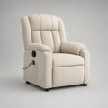 Poltrona reclinabile massaggiante manuale in poliestere crema, 90 × 92 × 105 cm